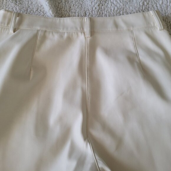 Lucy Paris size medium faux cream colored leather pants - Picture 4 of 5